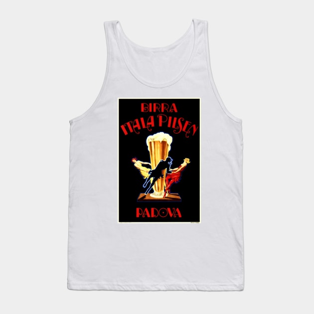 BIRRA ITALA PILSEN PADOVA Italian Beer Vintage Italy Advertising Tank Top by vintageposters